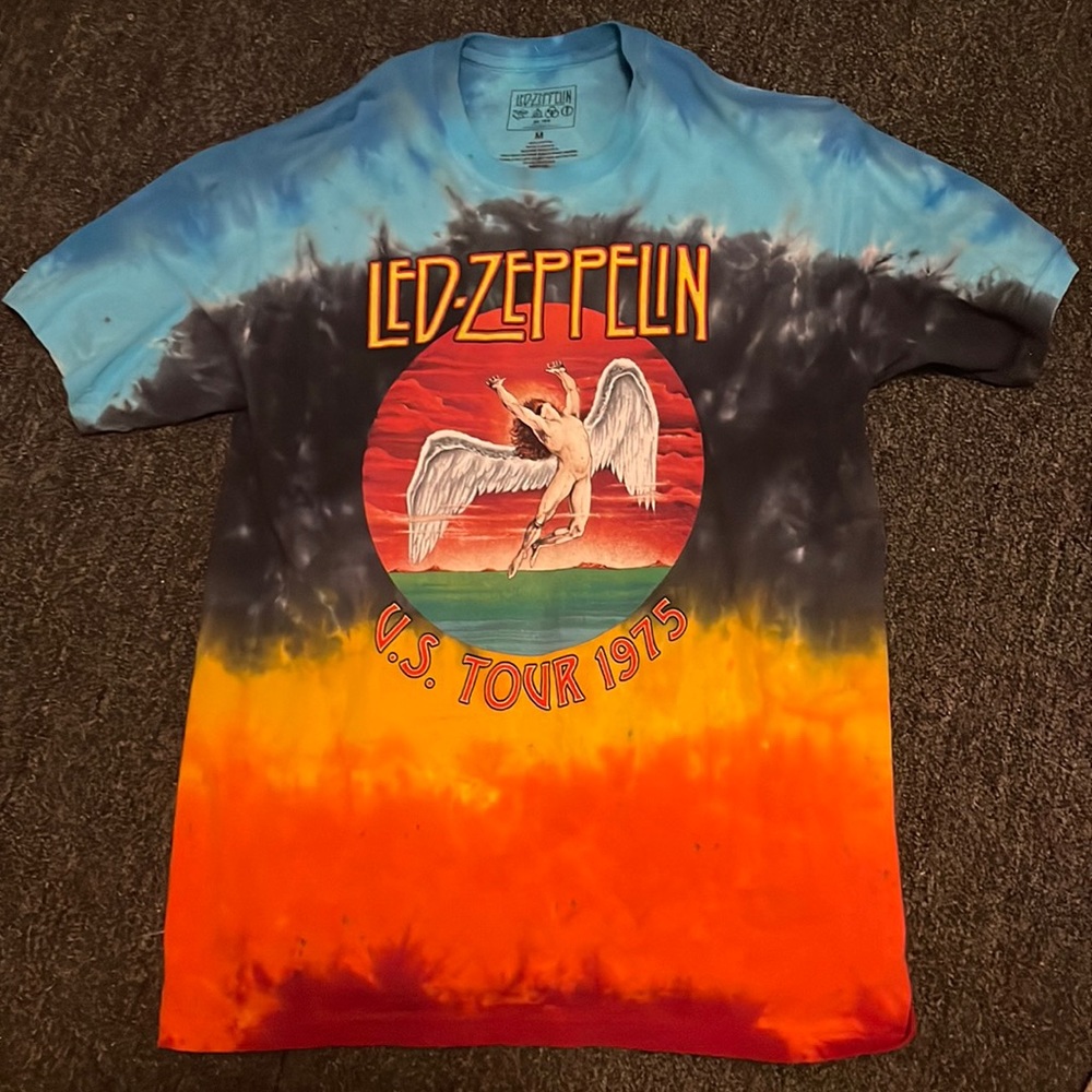 Led-Zeppelin tiedye graphic t
